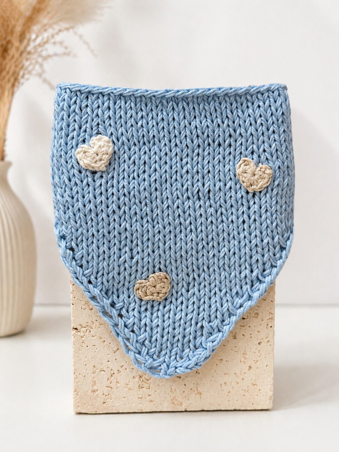 Bandana Hearts Blue - obrazek 2