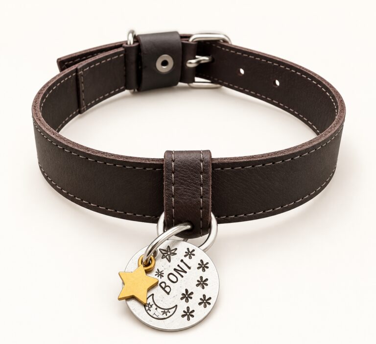 Signature leather collar